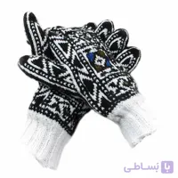 دستکش کاموایی دستباف سنتی کردستان کد 126 سایز L