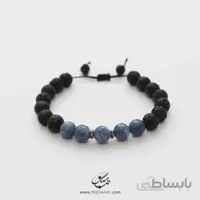 دستبند زنانه آکوامارین و لاوا