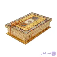 گز لقمه مخلوط پسته و بادام 28 درصد جعبه طرح خاتم