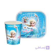 پیش دستی و لیوان تم تولد فروزن