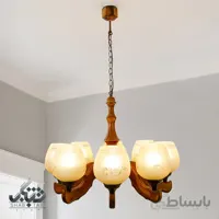 لوستر هشت شاخه چوبی دارکار مدل کلاسیک کد 213 ا 213