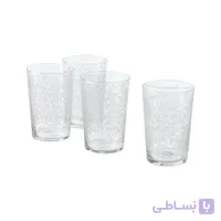 لیوان طرح دار ایکیا مدل MUSTIGHET بسته 4 عددی