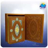 كليات شاهنامه فردوسی رحلي جعبه باز شو چرم کاغذ گلاسه لب طلا (كد208)