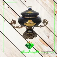 شکلات خوری کریستال پایه دار و درب دار کد K1333 کریستال سازان