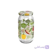 بانکه 1 لیتر هروین طرح سبزیجات مدل 10152