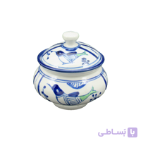 قندان چینی ریزه میبدمروارید نقش مرغی