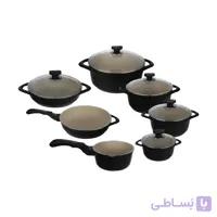 سرویس پخت و پز 12 پارچه عروس مدل ویکتوریا صورتی
