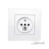 پریز تلفن دوکاره بکر مدل آسان سفید ا BEKER