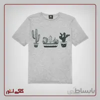 تیشرت طوسی طرح کاکتوس cf1002