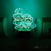چراغ خواب پریزی طرح خرگوش سه رنگ