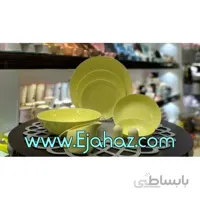 سرویس غذاخوری 30 پارچه چینی سرامیک رنگی زرد کلارا رومز