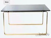 میز جلو مبلی TD12 ابکاری کروم و شیشه دودی ا TD12