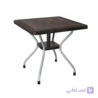 میز 4 نفره پایه فلزی حصیر بافت ناصر پلاستیک 623
