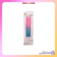 شمع میله ای دو رنگ آبی صورتی