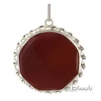 اویز گردنبند نقره زنانه مدل عقیق سرخ کد PK_099