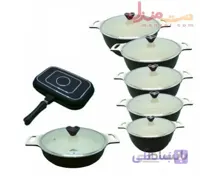 سرویس قابلمه گرانیتی هوم کینگ مشکی شانزده پارچه