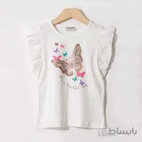 تیشرت بچه گانه دخترانه ال سی وایکیکی پروانه کد 2376