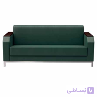 مبل سه نفره با پایه کروم دسته چوبی S920N3 شیزن