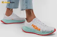کفش هوکا اورجینال پیاده روی و دویدن مدل کربن ایکس 2 HOKA ONE ONE CARBON X 2 1113527 WBOR ا Original walking and running shoes HOKA ONE ONE CARBON X 2 1113527 WBOR