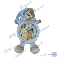ساعت اتاق کودک خرس تدی رنگ آبی