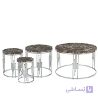 جلو مبلی و عسلی استیل گرد مدل پالینو