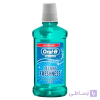 دهان شویه بدون الکل اورال بی مدل Lasting Freshness حجم ۵۰۰ میل