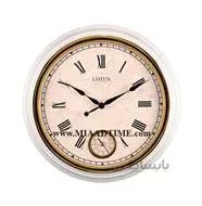 ساعت دیواری گرد فلزی لوتوس سفید مدل WILSON-M3010A