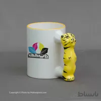 چاپ روی لیوان ماگ سرامیکی عروسکی طرح پلنگ بازیگوش