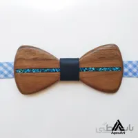 پاپیون چوبی فیروزه کوبی شده طرح دیاکو