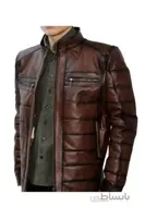 فروش کاپشن چرم طبیعی مردانه فانتزی برند bulutleather کد ty81534035