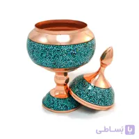 شکلات خوری فیروزه کوبی پایه دار 20 سانتی