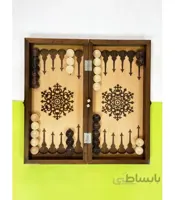 تخته نرد و شطرنج چوبی معرق کاری طرح ترنج روشن