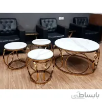 میز جلومبلی عسلی فلزی مدل حلقه