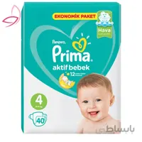 پوشک پریما پمپرز ترکیه اونتاژ سایز۴ (۴۰تایی) Prima Pampers
