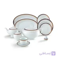 سرویس چینی زرین 12 نفره کامل خاطره (102 پارچه) ا Zarin Iran ItaliaF Khatereh 102 Pieces Porcelain Dinnerware Set