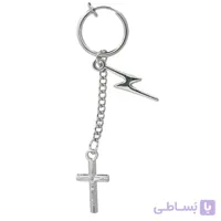 پیرسینگ گوش فیک طرح صلیب و رعد