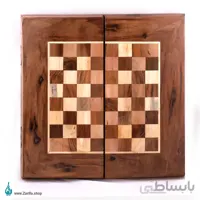 تخته نرد و شطرنج چوب گردو منبت سایز ۵۰ در ۵۰