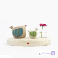 گلدان رو میزی پرنده با جوجه