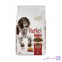 غذای خشک سگ بالغ رفلکس با طعم گوشت گاو وزن 3 کیلوگرم ا Reflex Dog with Beef