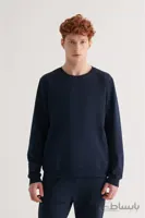 Avva Erkek Lacivert Bisiklet Yaka Düz Sweatshirt E001007