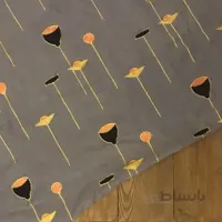 پارچه کرسپو سوزن دوزی رنگ طوسی کد 2501