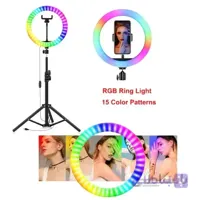 رینگ لایت حرفه ای RGB LED SOFT RING LIGHT MJ26 ا RGB LED SOFT RING LIGHT MJ26