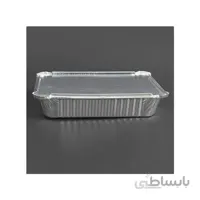 ظرف آلومینیوم تک پرس با درب در بسته 1000 عددی