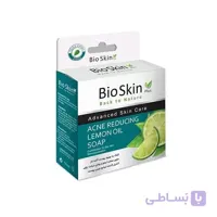 صابون ارگانیک لیمو Bio Skin Plus ا Bio Skin Plus Acne Reducing Lemon Tea Tree Essential Oil Face & Body Soap Bar