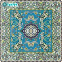 رومیزی مربع ترمه طرح شاهکار کد ۹۱۵