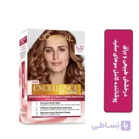 کیت رنگ مو لورآل قهوه ای روشن با تناژ طلایی سری EXCELLENCE شماره 6.32 ا EXCELLENCE