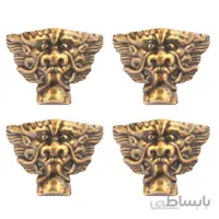 پایه آنتیک زیتونی پلاستیکی طرح شیر 31 میلی متر بسته 4 عددی