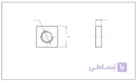مهره مربعی "1/4