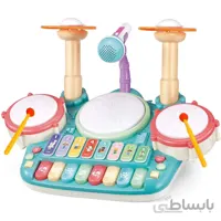 اسباب بازی درام و پیانو با میکروفن مدل Drum and Piano Toy
