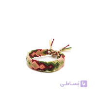 دستبند دوستی زرشکی سبز